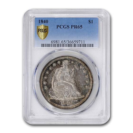 1840 Liberty Seated Dollar PR-65 PCGS 1840 Liberty Seated Dollar PR-65 PCGS